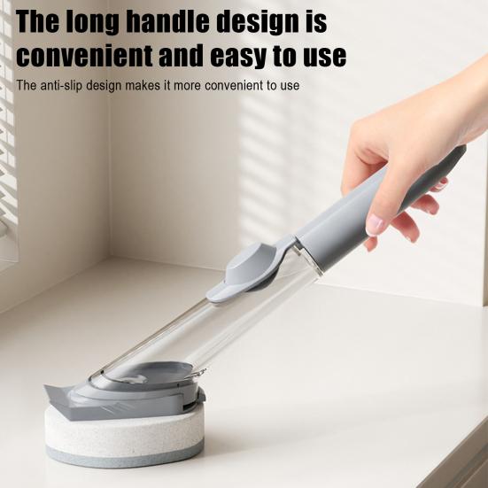Cleaning Brush with Ergonomic Anti-Slip Handle Strong Bristles Pot Cleaner Efficient Stain Removal Multi-Purpose Kitchen Brush