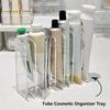 Organizador de Cosméticos de Plástico Transparente 7 Compartimentos, 1 Compartimento Principal Estante Multifuncional para Maquillaje Para Hogar, Oficina, Baño, Salón