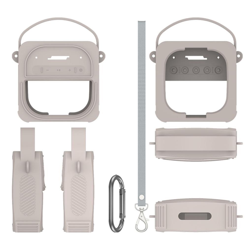 Protective Silicone Cover for Bose SoundLink Micro 2nd BT Speaker Portable Travel Case Adjustable Shoulder Strap Dustproof