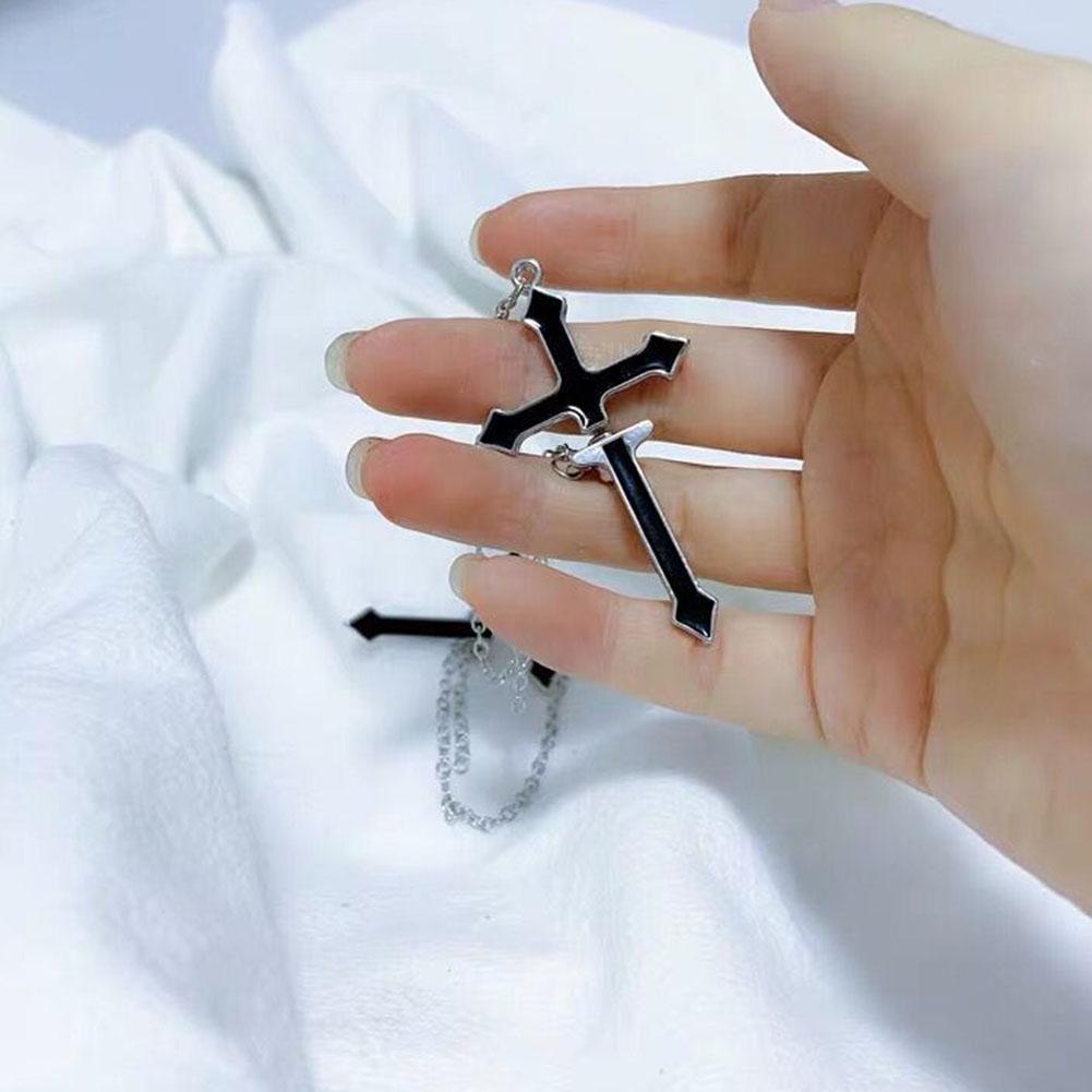 Bluelans Earrings Drop Cartilage Unisex Cross Punk Stud Long Chain 1Pc Earring Piercing Jewelry