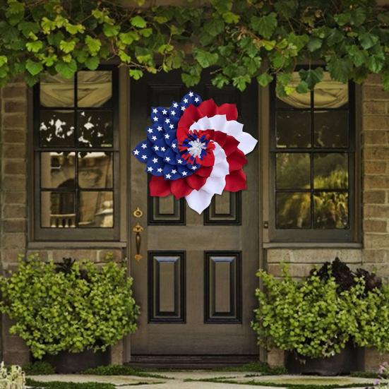

Искусственный венок на входную дверь, венок на День независимости, яркий цвет, патриотическая гирлянда для домашнего праздничного декора разноцветный