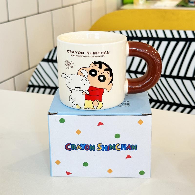 Crayon Xiaoxin Cartoon Keramiktasse, Neues Paar Tasse, Haushalts Wasserbecher, Geburtstagsgeschenk, Hoher Wert