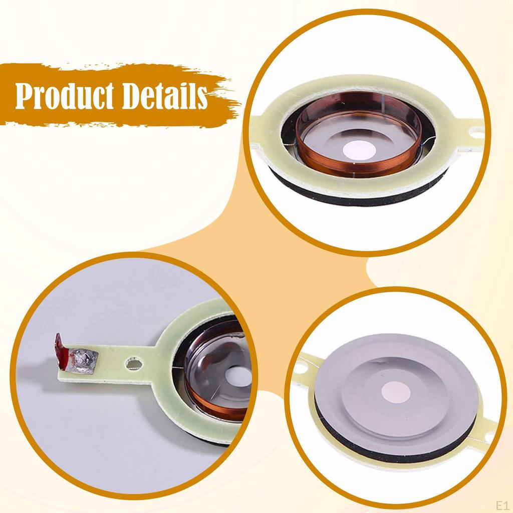 2 Pieces Diaphragm 25.4mm Speaker Systems Lightweight Sturdy Audio Accessory Replacement