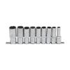 Socket Set - Bgs Technic - 9 Pieces - 12.5 Mm (1/2 ") - Twelve Pans - Chrome-vanadium Steel