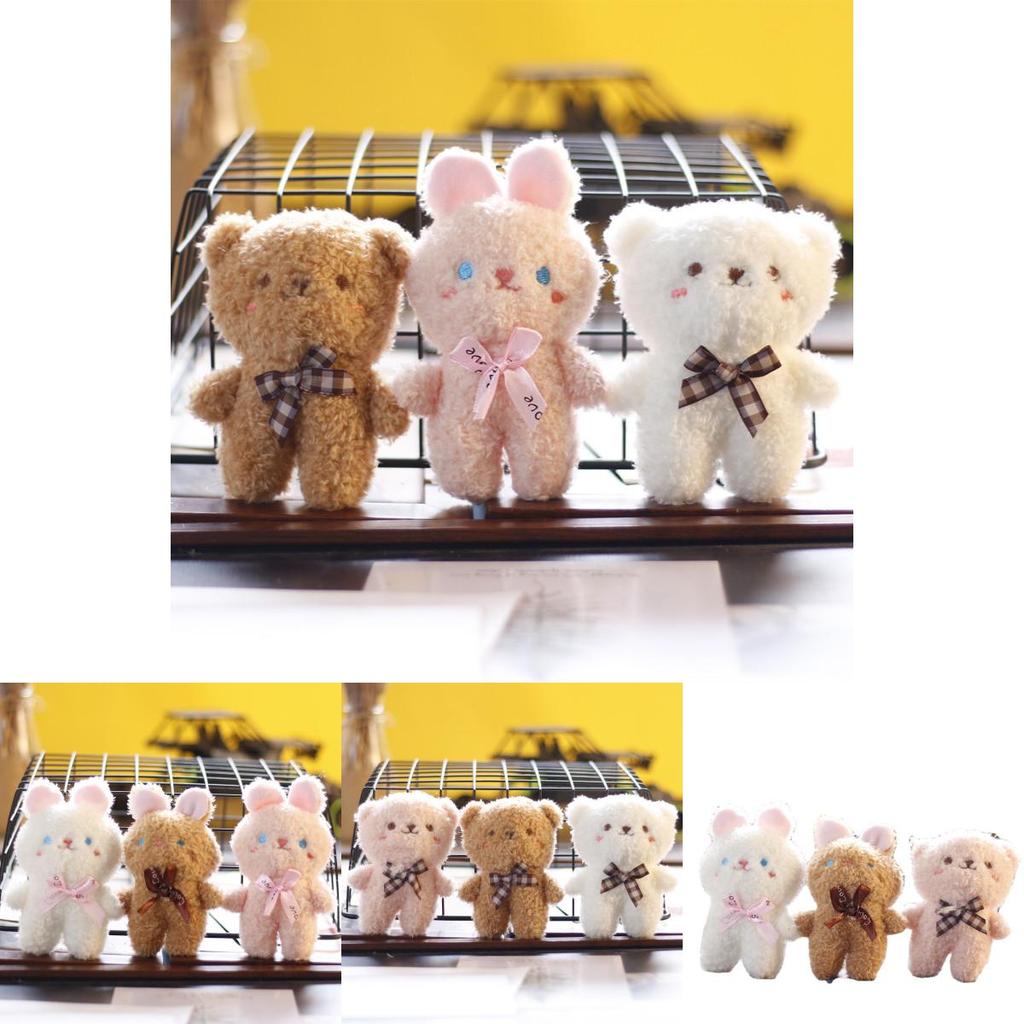 Adorable Teddy Bear Plush Keychain Cute Stuffed Animal Bag Accessory 10cm