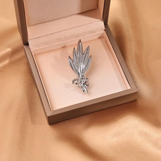Wheat Brooch Pin for Women, Rhinestones Inlaid Lapel Pin, Brooch Versatile Accessory for Sweaters Collars Hats Bags Coats Scarves