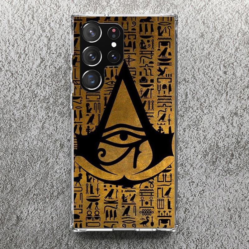 Egypt Nefertiti Anubis Ankh Pharaoh Phone Case For Samsung Galaxy S25 S24 S23 Ultra S22 Plus S21 S20 FE S10 + S25 Edge Soft Cove