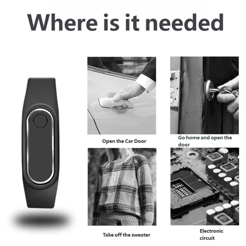 Wireless Electrostatic Discharge Wristband for Car Drivers Automatic Electrostatic Release Comfort for Daily Activities