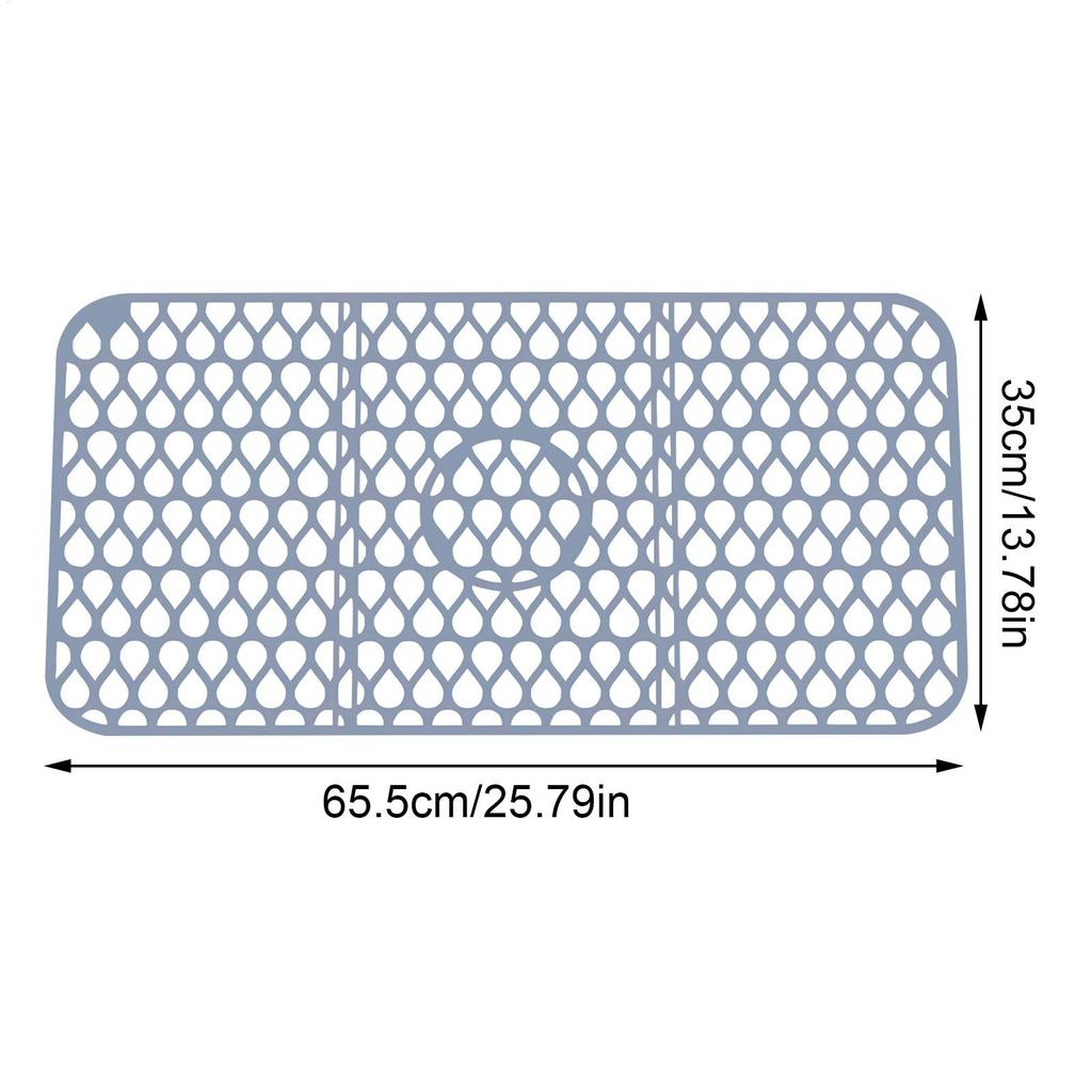 Soft Silicone Sink Mat Anti Slip Home Heat Insulation Drying Protector Cover Quick Drain Pad Kitchen Accessories Sink Pad