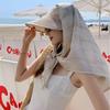 Casual Korean Style Headscarf Baseball Hat Print Hair Scarf Summer Sun Hat Hair Band Neck Protection Strappy Bandana Hat Spring