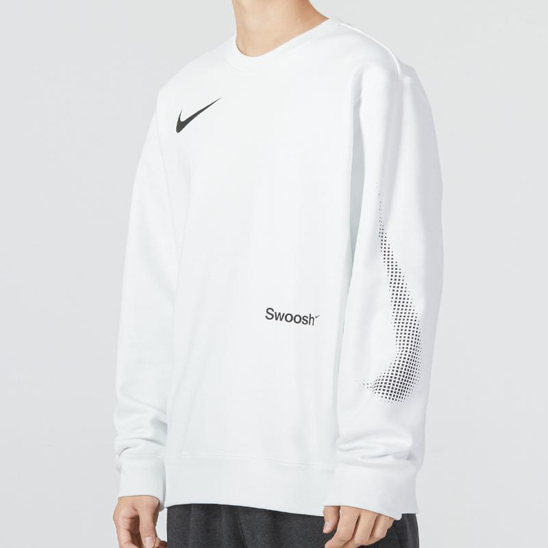 Nike Premium Fleece Crew Sweatshirt Men Tops White FB1960-121