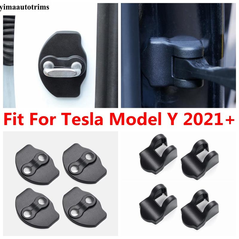 Car Door Lock Stop Stopper Limiter Protection Cover Decoration Plastic Interior Accessories Fit For Tesla Model Y - 2024