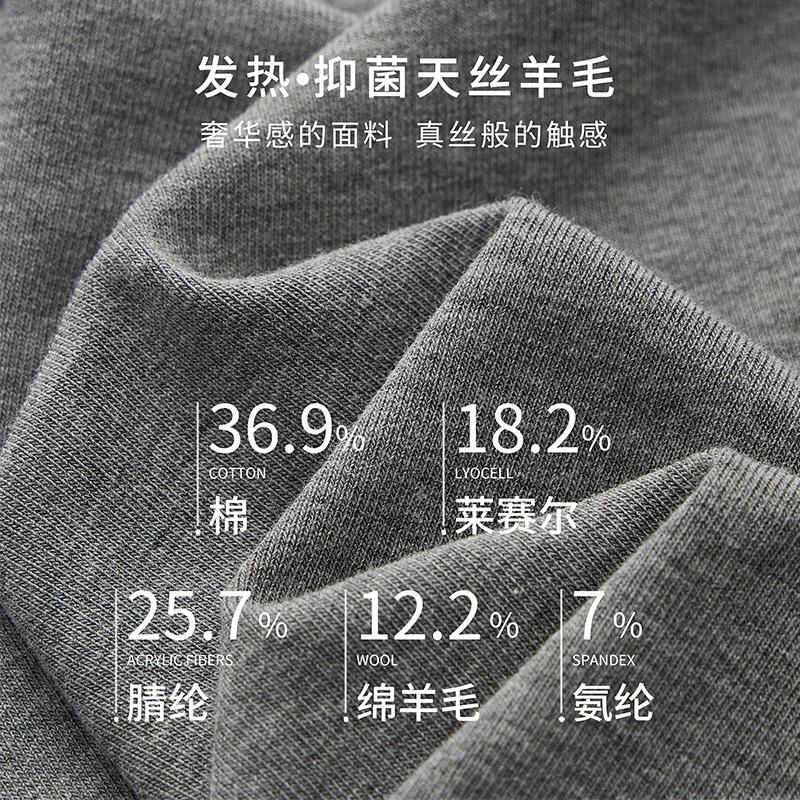 Tencel wool blended five-quarter-sleeved top autumn new simple soft waxy stacked knitted fabric bottoming shirt