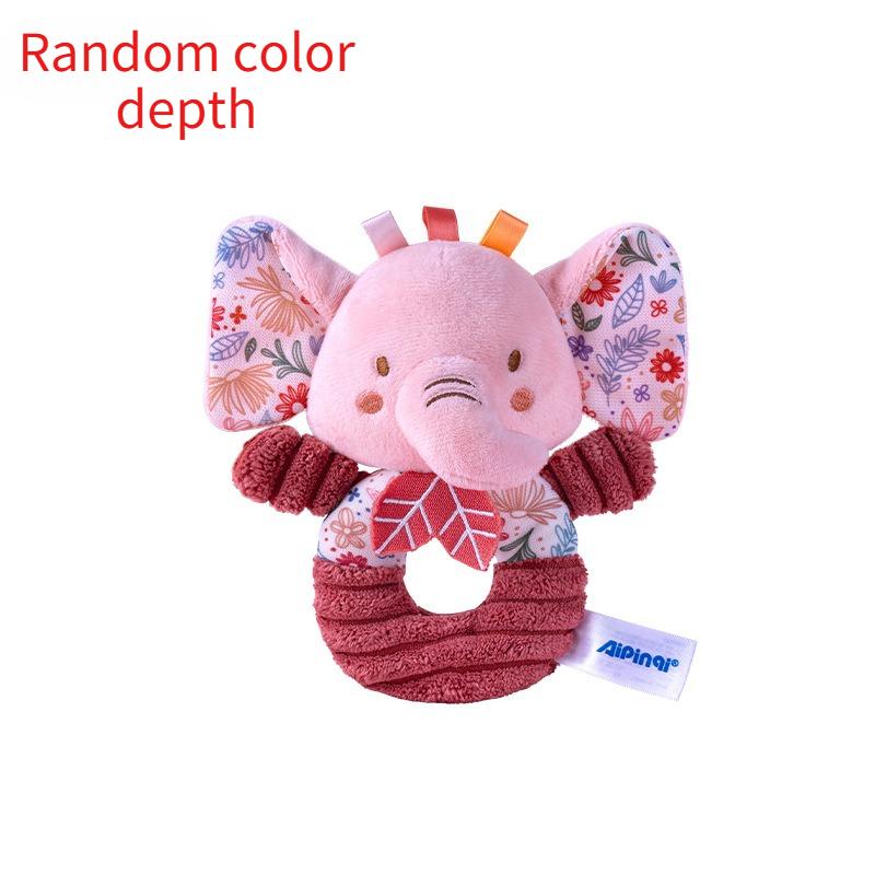 New Pink Hand Cranked Ring Newborn Plush Toy 0-1 Year Old Baby Hand Ringed Bell, Suitable for Baby's New Year Gift