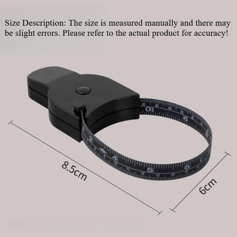 Measuring Three Circumference Tape Measure with Automatic Soft Leather Ruler чёрный
