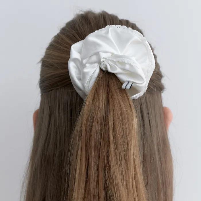 Pure Cotton Lace Satin Scrunchy M (L251MHA030)