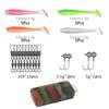 75/35pcs/Set Lure Boxed Soft Bait Perch Warbler Fish Worms Lure Threaded Curly Tail Maggot Bionic Bait Fake Baits Jig Head Hooks 260319