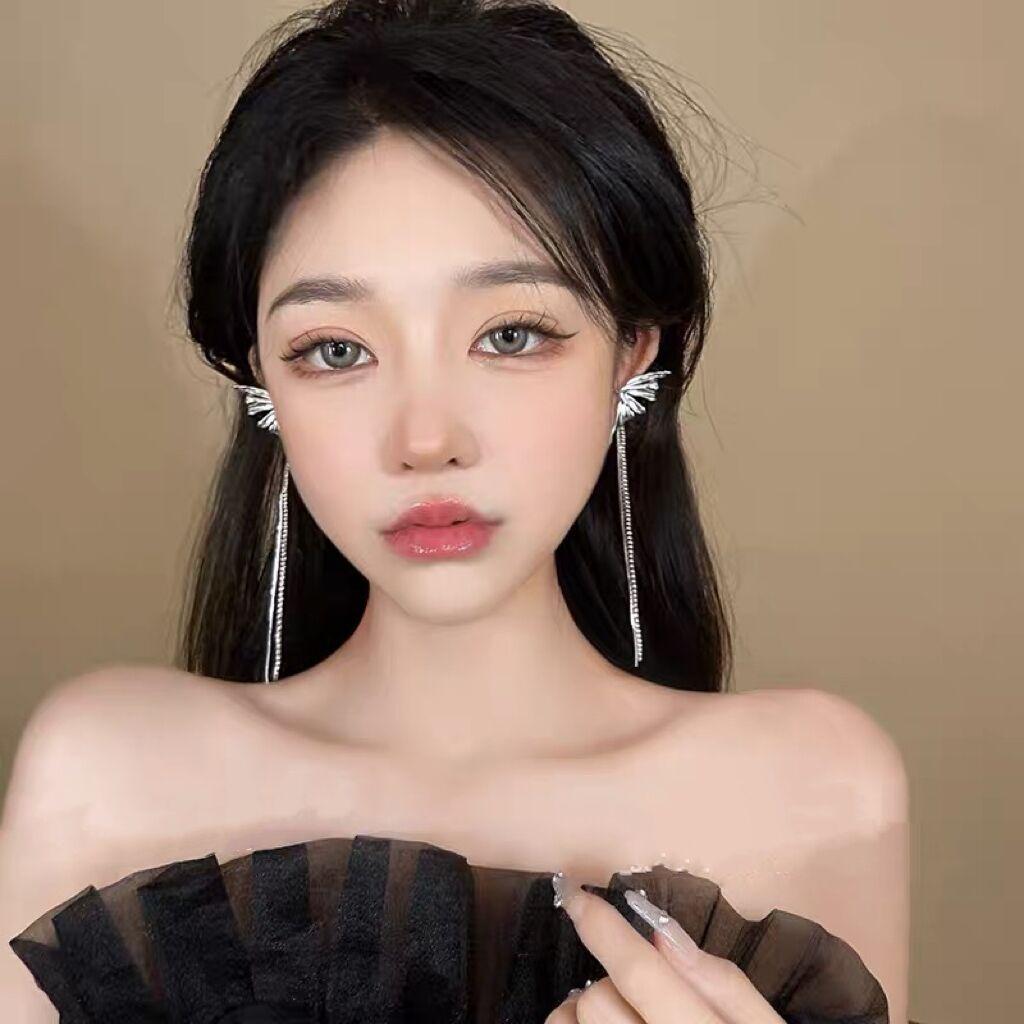 Super Rozprávkové~ Elfské Náušnice, Klipsy na uši, Niche dizajn, Klipsy na ušnú chrupavku, Ľahký luxus Motýlí strapec, Sofistikovaný zmysel, Bez prepichovania uší, Závesné na uši