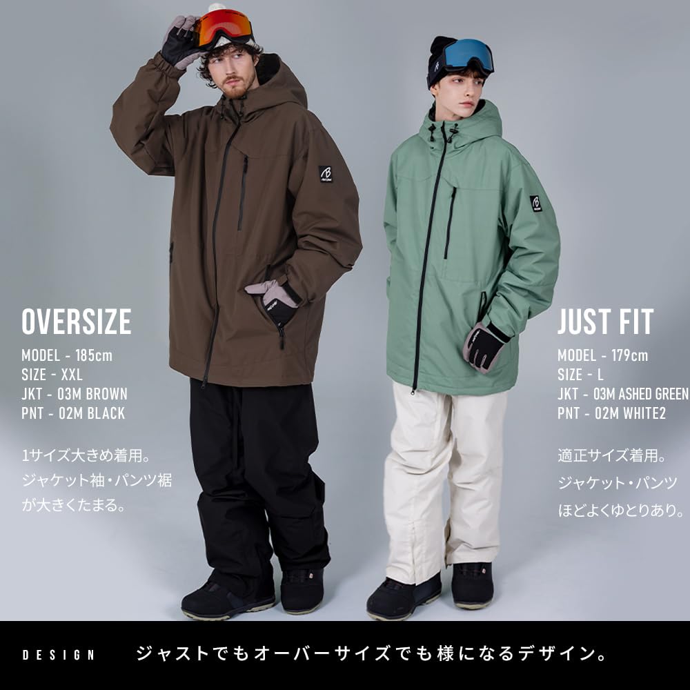 BLACKSNOW Snowboard Wear Set and BS25JFOT03M x BS25JFOB02M Men's (Top Bottoms)