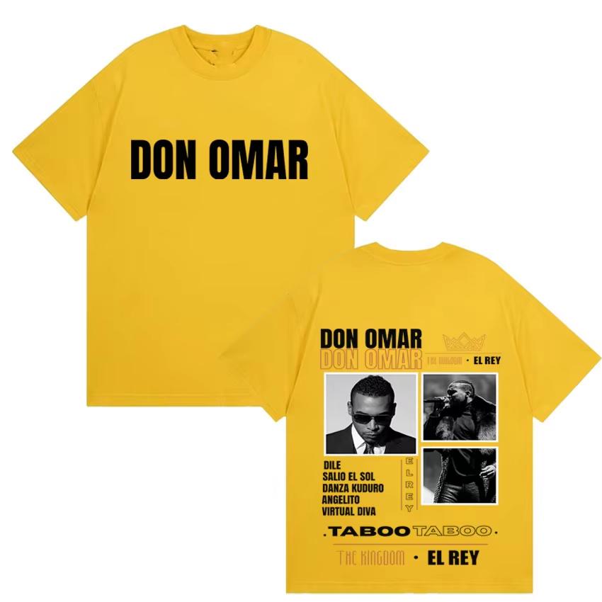 Top Vintage Unisex Estivo Rapper Don Omar Nuovo Album 2026 Grafiche Magliette Uomo Donna Fan Maglietta Musicale Adolescenti Girocollo Manica Corta
