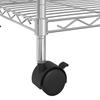 4 Tier Mobile Chrome Wire Shelving Unit 90 x 35 x 142 cm 200 kg Capacity