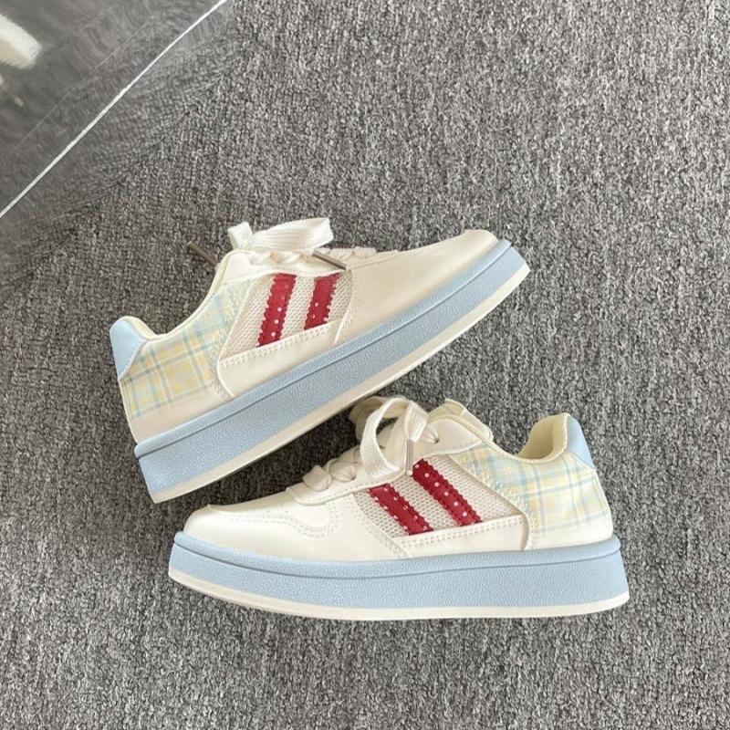 Niche board shoes spring and autumn new thick-soled mesh breathable casual sports bread shoes