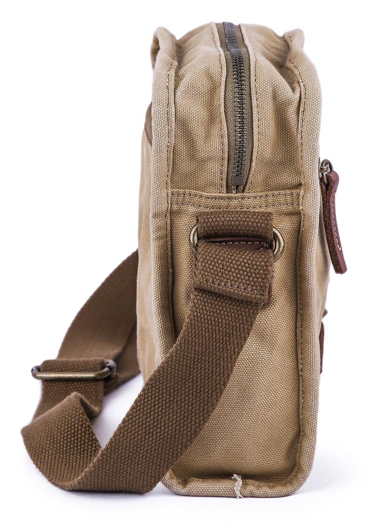 [GOOTIUM] Canvas shoulder mini bag, crossbody, khaki