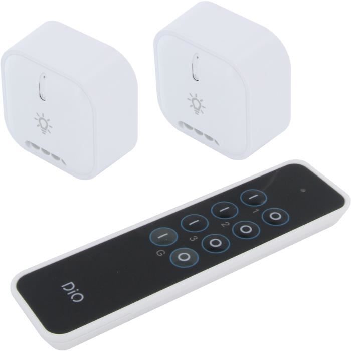 Kit di illuminazione a 2 moduli con telecomando - DIO CONNECTED HOME - 54856 - 1000W - DiO 1.0