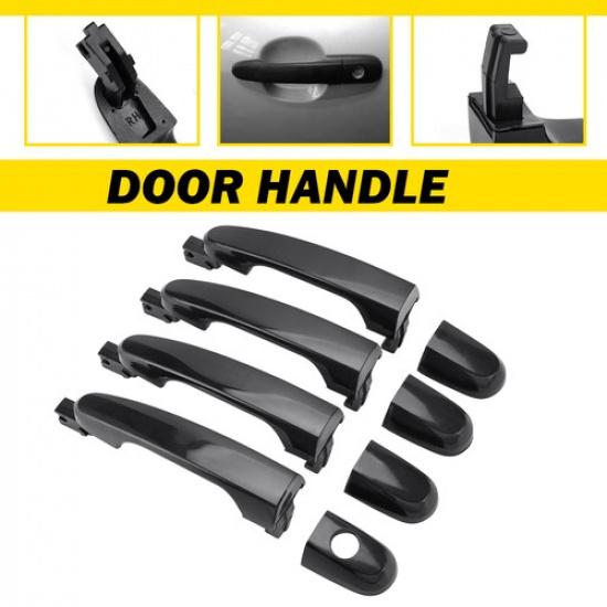 

4X Rear Front L+R Side Outside Door Handle for 2005-2010 Kia Sportage Black EXV