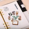 17pcs  Anime Watercolor Cute Cartoon Halloween Bat Paper Stickers, for Luggage, Notebook,Diary, Album Decoration, DIY Stationery