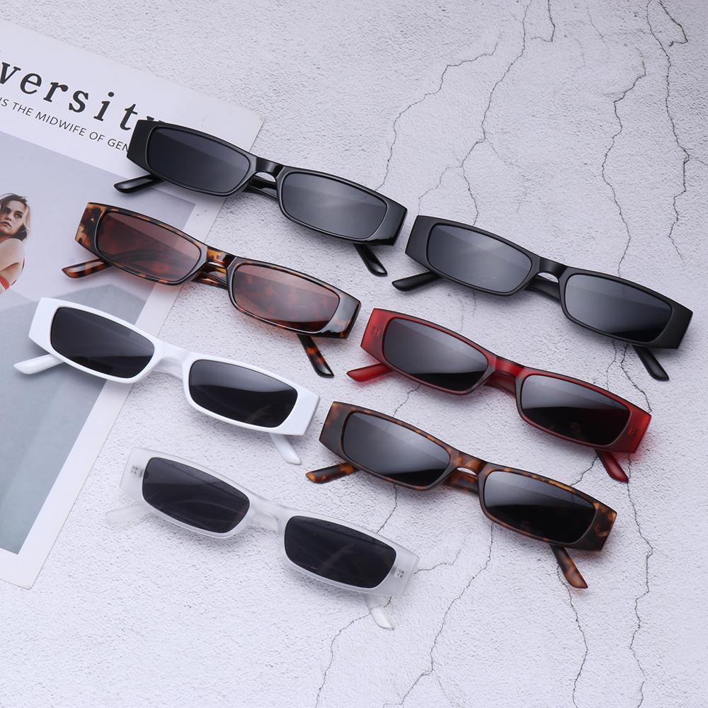 Small Rectangle Sunglasses Fashion Retro Square Narrow Frame UV400 Sun Glasses Trendy Vintage Streetwear Unisex Eyewear Shades