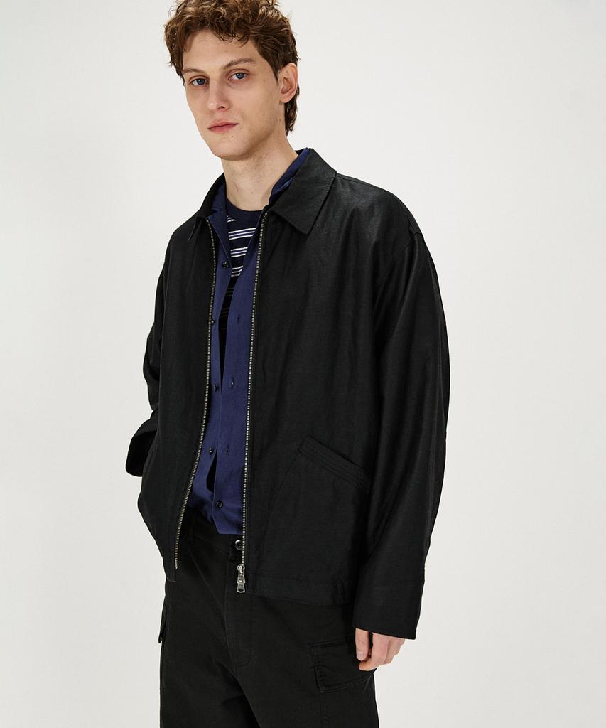 Shirter Linen Moleskin Foreman Jacket (Black)