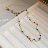 Cherry Gummy Crystal Heart Beaded Stackable Necklace - Summer Collarbone Chain Exquisite Design