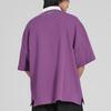 Reebok Color Block Polo Knit Short Sleeve Shirt Unisex Tops Purple 24SRC407UGP2