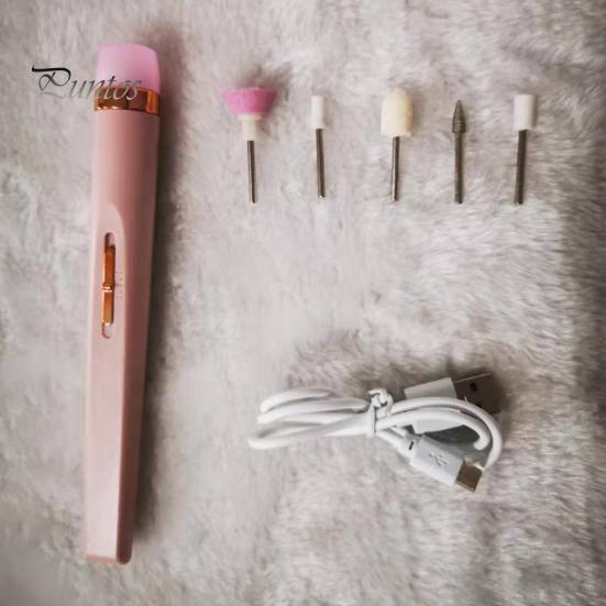 Nail Drill Machine Electric Grinder 5 In 1 High Speed USB Rechargeable Labor-saving with Grinding Polishing Light Gel Removing Portable Manicure