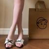 Beautiful feet bow casual summer high-heeled slippers women wear small fragrant style not tired stiletto sandals