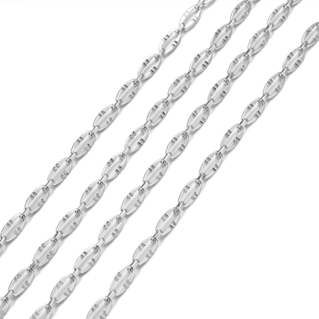 6.5mm Stainless Steel O-Link Handmade Hip Hop Men's Chain - DIY Jewelry Accessory