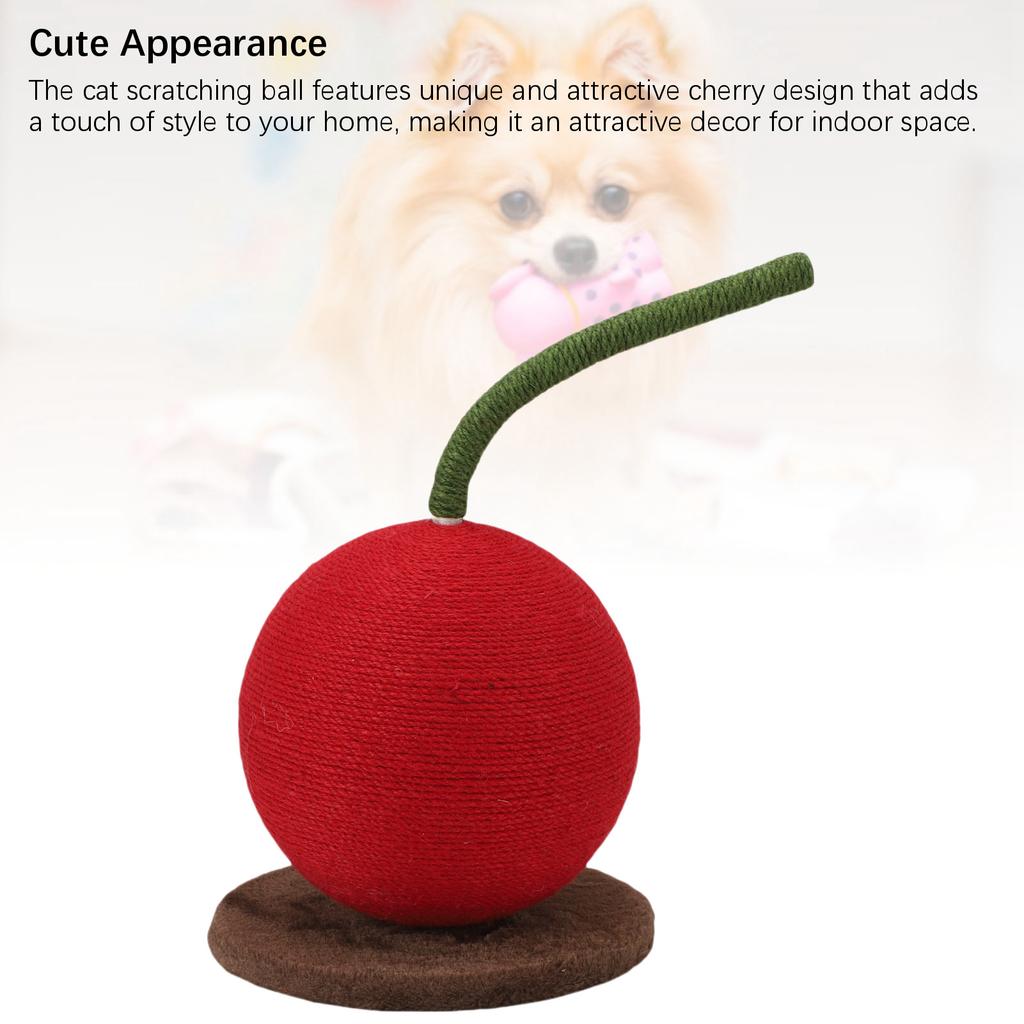 Cat Scratching Ball Jute Cute Look Space Saving Protect Furniture Abrasion Proof Cat Scratcher Post for Home Indoor