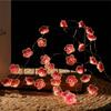 1PC 2M Long with 20LED Cherry Blossom Fairy Lights In Pink, Battery-Operated, Suitable for Indoor Wreath Decoration