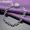 CHSHINE 925 Sterling Silver Hollow Heart Bracelet For Women Wedding Fashion High Quality Jewelry
