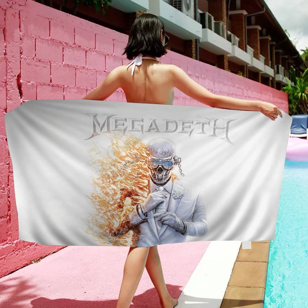 M-Megadeths Heavy Metal Rock Band Microfiber Beach Towel Absorbent Quick Dry Soft Yoga Swimming Resort Mountain Climbing Towel