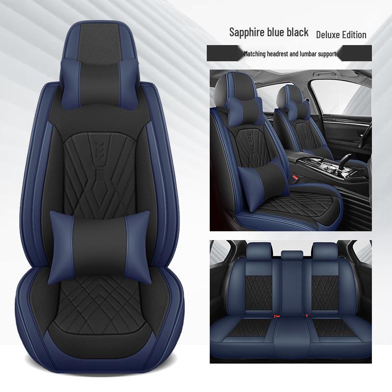 Universal Leather Car Seat Cushion: Durable, Full Wrap, All-Season Cover for Small Cars, SUVs, and Sedans