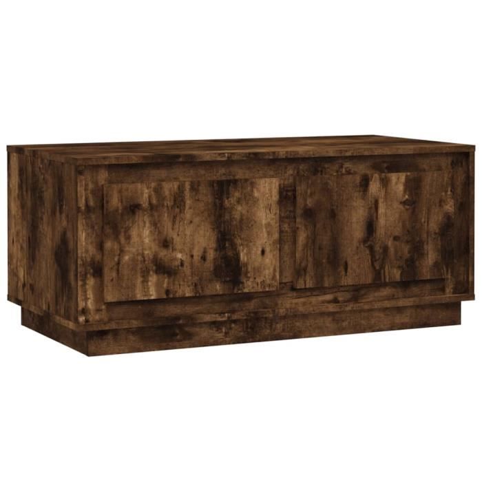 VidaXL Coffee Table Smoked Oak 102x50x44 Cm Engineered Wood 819881