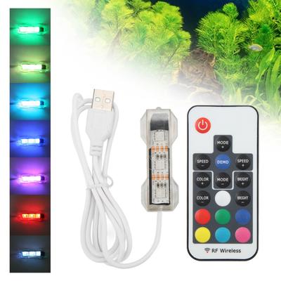 Colorful Light LED Aquarium Light LED Remote Control Micro Landscape Light Split Type Hex Square Blocks USB Charging Light