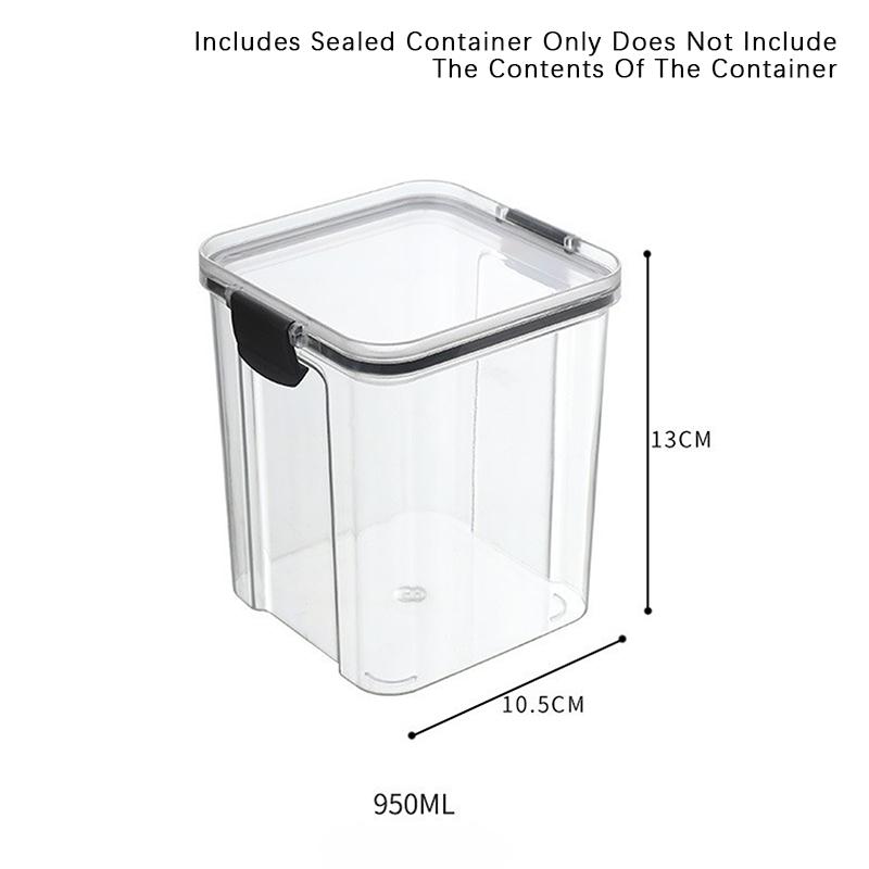 Transparent Food Storage Containers Kitchen Storage Airtight Cans Plastic Storage Boxes Stackable Food Storage Boxes