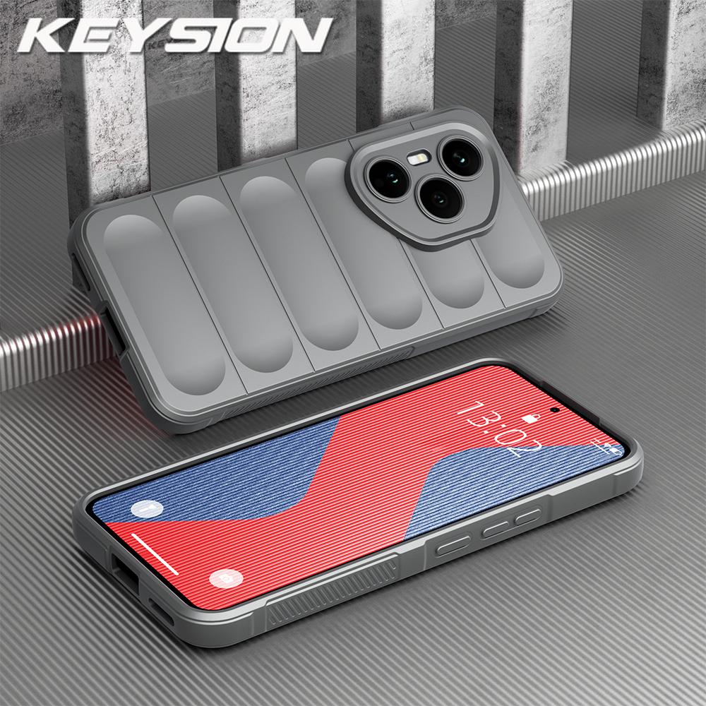 

KEYSION Противоударный матовый чехол для HONOR 400 Pro 5G Нескользящая мягкая силиконовая задняя крышка для телефона Huawei Honor 400 5G 400 Pro for Honor 400 Pro светло-серый