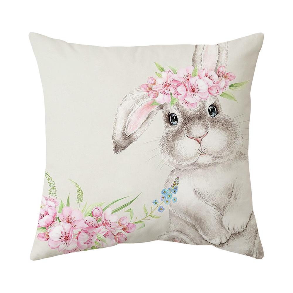 Easter Pillow New Sofa Pillow Cartoon Rabbit Pillow Cover