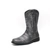 Men's Leather Boots Autumn and Winter New Retro Leather Shoes Fashionable Men's Large Size Ethnic Style Sleeve Boots Cowboy Boots