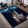 Joker & Batman Anti-Slip Floor Mat, Rectangular Carpet for Game Room & Living Area