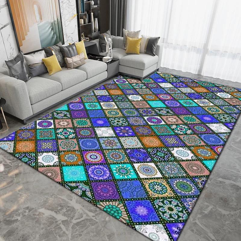 Bohemia Mandala Living Room Area Rug Bedroom Sofa Non Slip Carpet Bathroom Floor Mats Kitchen Entrance Doormat Home Decoration
